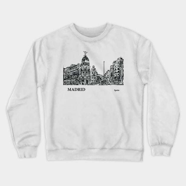 Madrid - Spain Crewneck Sweatshirt by Lakeric